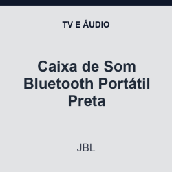 Caixa de Som Bluetooth JBL Portátil Preta