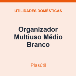 Organizador Multiuso Plasútil Médio Branco
