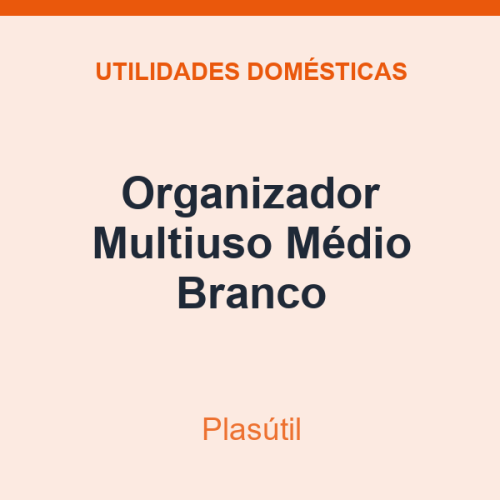 Organizador Multiuso Plasútil Médio Branco