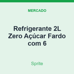 Refrigerante 2L Sprite Zero Açúcar Fardo com 6