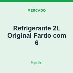 Refrigerante 2L Sprite Original Fardo com 6
