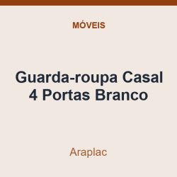 Guarda-roupa Casal Araplac 4 Portas Branco