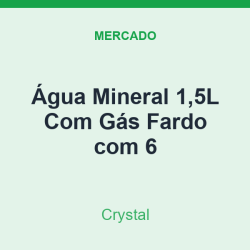 Água Mineral 1,5L Crystal Com Gás Fardo com 6