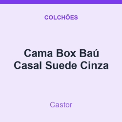 Cama Box Baú Castor Casal Suede Cinza