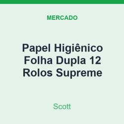 Papel Higiênico Folha Dupla Scott 12 Rolos Supreme