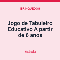 Jogo de Tabuleiro Estrela Educativo A partir de 6 anos