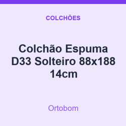 Colchão Espuma D33 Ortobom Solteiro 88x188 14cm
