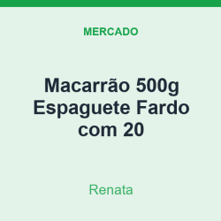 Macarrão 500g Renata Espaguete Fardo com 20