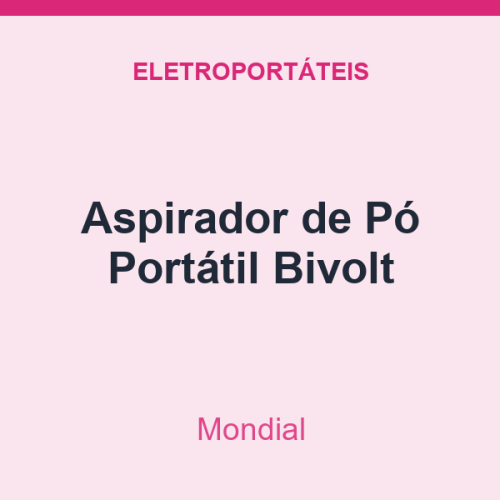 Aspirador de Pó Mondial Portátil Bivolt