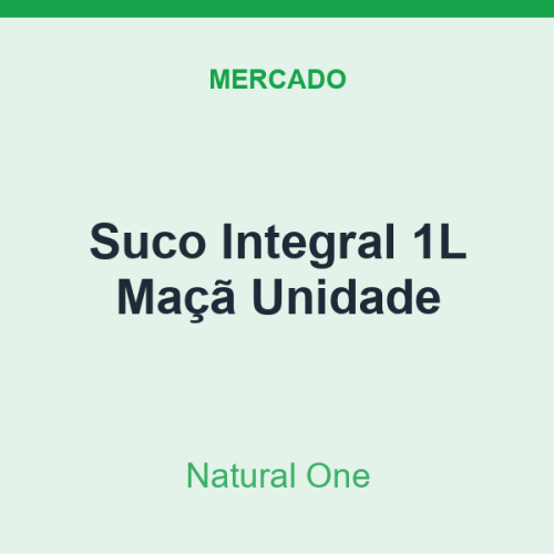 Suco Integral 1L Natural One Maçã Unidade