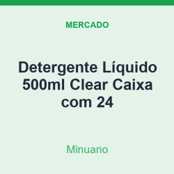 Detergente Líquido 500ml Minuano Clear Caixa com 24