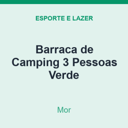 Barraca de Camping Mor 3 Pessoas Verde