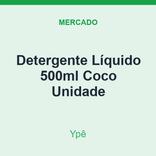 Detergente Líquido 500ml Ypê Coco Unidade