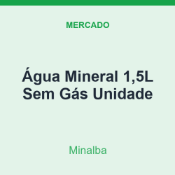 Água Mineral 1,5L Minalba Sem Gás Unidade