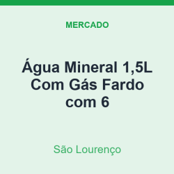 Água Mineral 1,5L São Lourenço Com Gás Fardo com 6