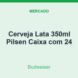 Cerveja Lata 350ml Budweiser Pilsen Caixa com 24