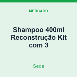Shampoo 400ml Seda Reconstrução Kit com 3
