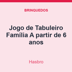Jogo de Tabuleiro Hasbro Família A partir de 6 anos