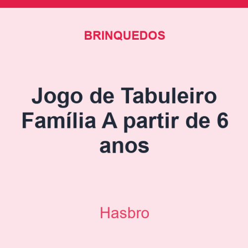 Jogo de Tabuleiro Hasbro Família A partir de 6 anos
