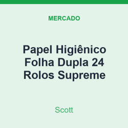 Papel Higiênico Folha Dupla Scott 24 Rolos Supreme