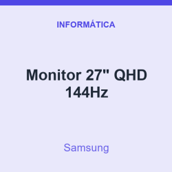 Monitor Samsung 27" QHD 144Hz