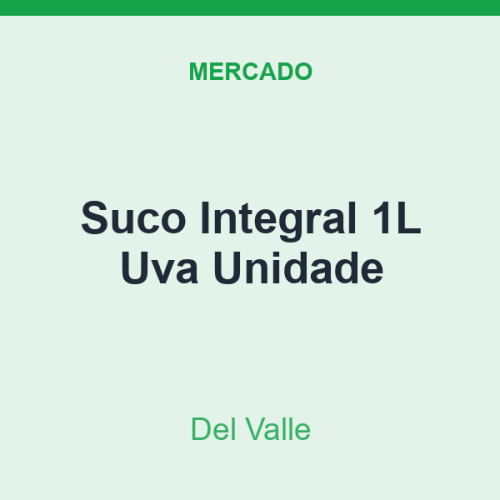 Suco Integral 1L Del Valle Uva Unidade