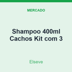 Shampoo 400ml Elseve Cachos Kit com 3