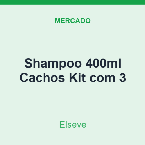 Shampoo 400ml Elseve Cachos Kit com 3