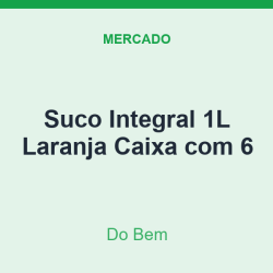 Suco Integral 1L Do Bem Laranja Caixa com 6