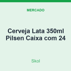 Cerveja Lata 350ml Skol Pilsen Caixa com 24