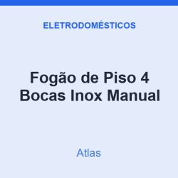 Fogão de Piso Atlas 4 Bocas Inox Manual