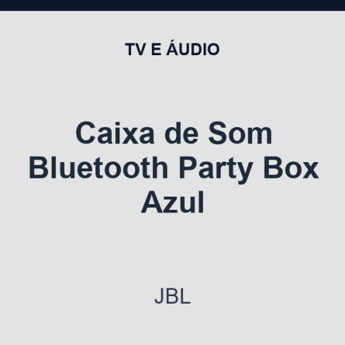 Caixa de Som Bluetooth JBL Party Box Azul