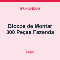 Blocos de Montar Lego 300 Peças Fazenda