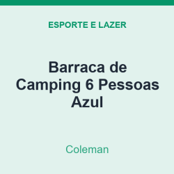 Barraca de Camping Coleman 6 Pessoas Azul