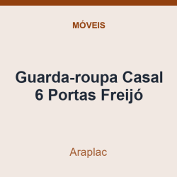 Guarda-roupa Casal Araplac 6 Portas Freijó