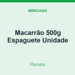 Macarrão 500g Renata Espaguete Unidade