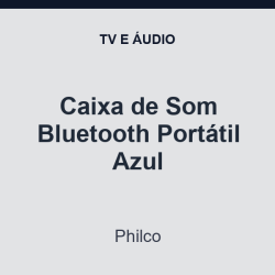 Caixa de Som Bluetooth Philco Portátil Azul