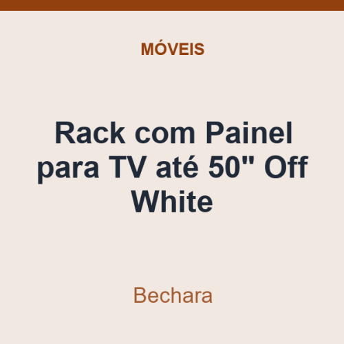 Rack com Painel para TV Bechara até 50" Off White