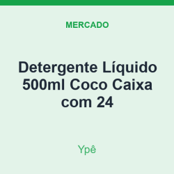 Detergente Líquido 500ml Ypê Coco Caixa com 24