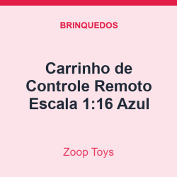 Carrinho de Controle Remoto Zoop Toys Escala 1:16 Azul