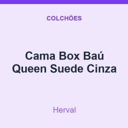 Cama Box Baú Herval Queen Suede Cinza
