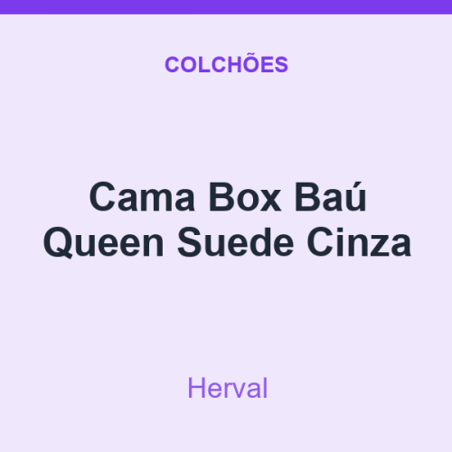 Cama Box Baú Herval Queen Suede Cinza