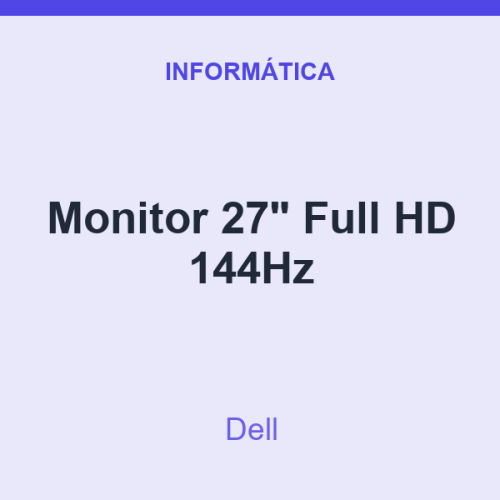 Monitor Dell 27" Full HD 144Hz