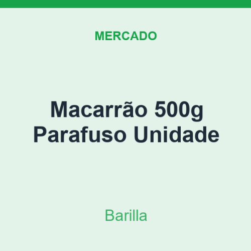Macarrão 500g Barilla Parafuso Unidade