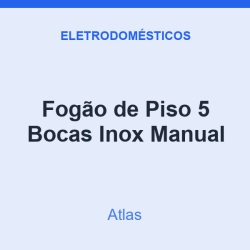 Fogão de Piso Atlas 5 Bocas Inox Manual