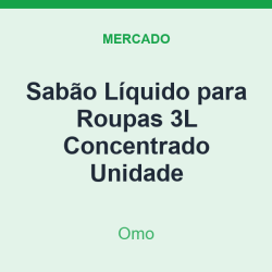 Sabão Líquido para Roupas 3L Omo Concentrado Unidade