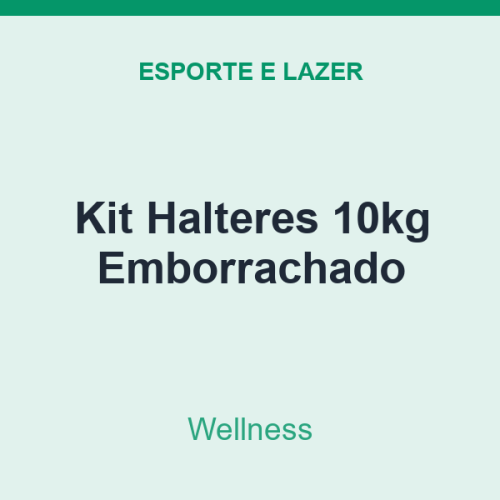 Kit Halteres Wellness 10kg Emborrachado