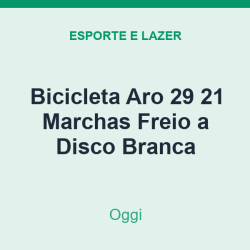 Bicicleta Aro 29 Oggi 21 Marchas Freio a Disco Branca