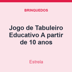 Jogo de Tabuleiro Estrela Educativo A partir de 10 anos