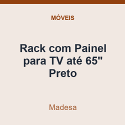 Rack com Painel para TV Madesa até 65" Preto